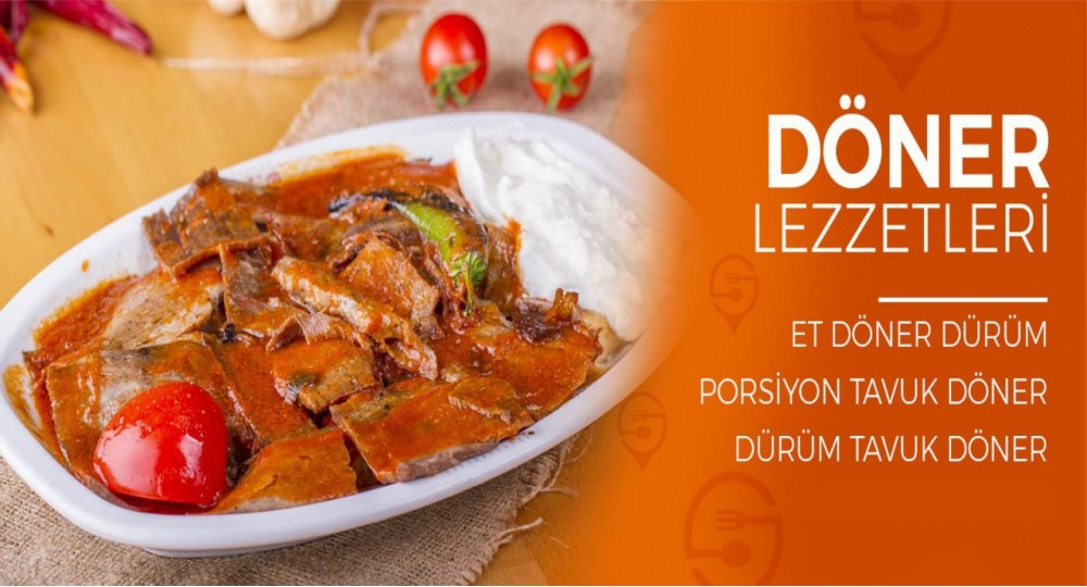 Döner Lezzetleri Et Döner Dürüm, Porsiyon Tavuk Döner, Dürüm Tavuk Döner